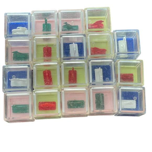 Vintage Kusan Koo Zoo Clear Plastic Blocks Animals Rattle Inside 1950s Toy READ - Picture 2 of 16